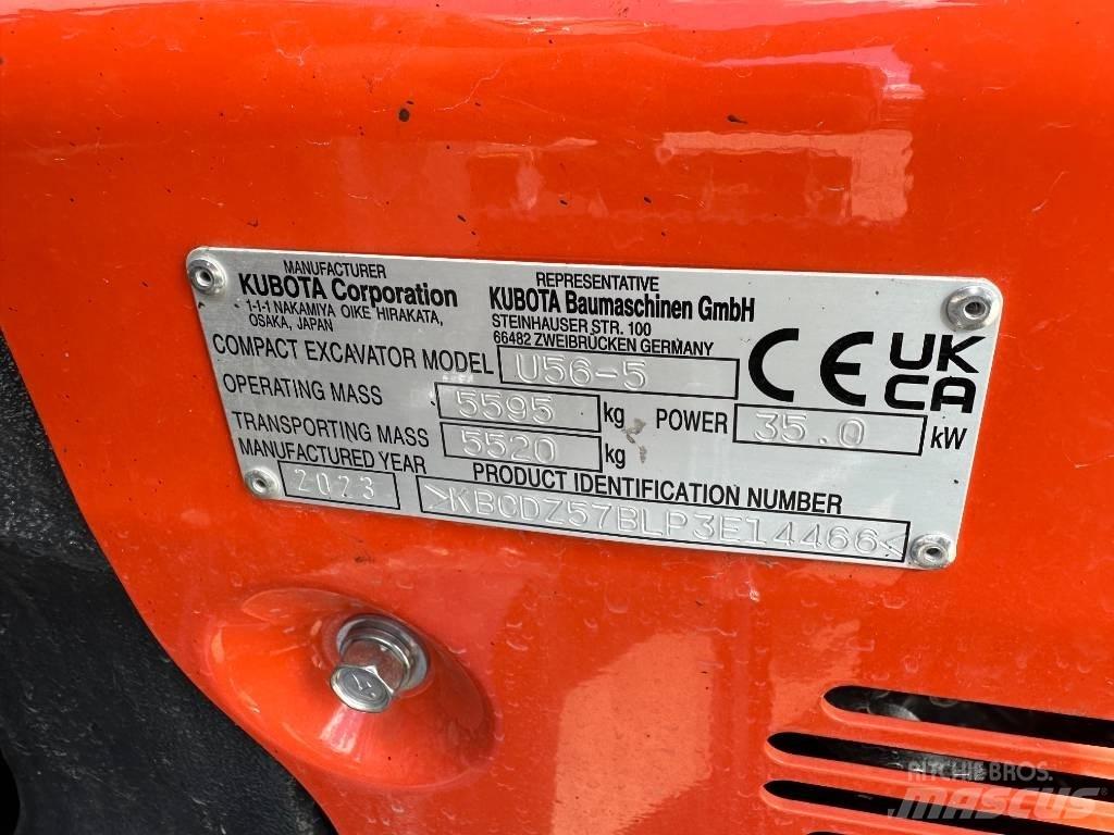 Kubota U 56-5 Mini rýpadlá < 7t