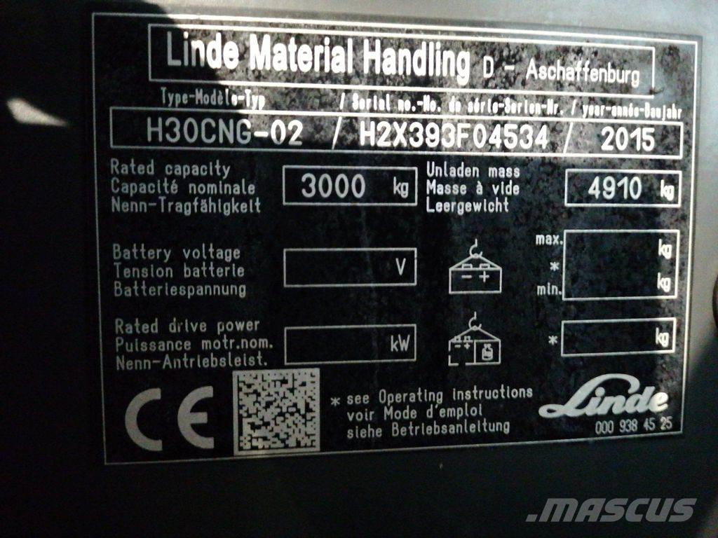 Linde H30TCNG-02 LPG vozíky