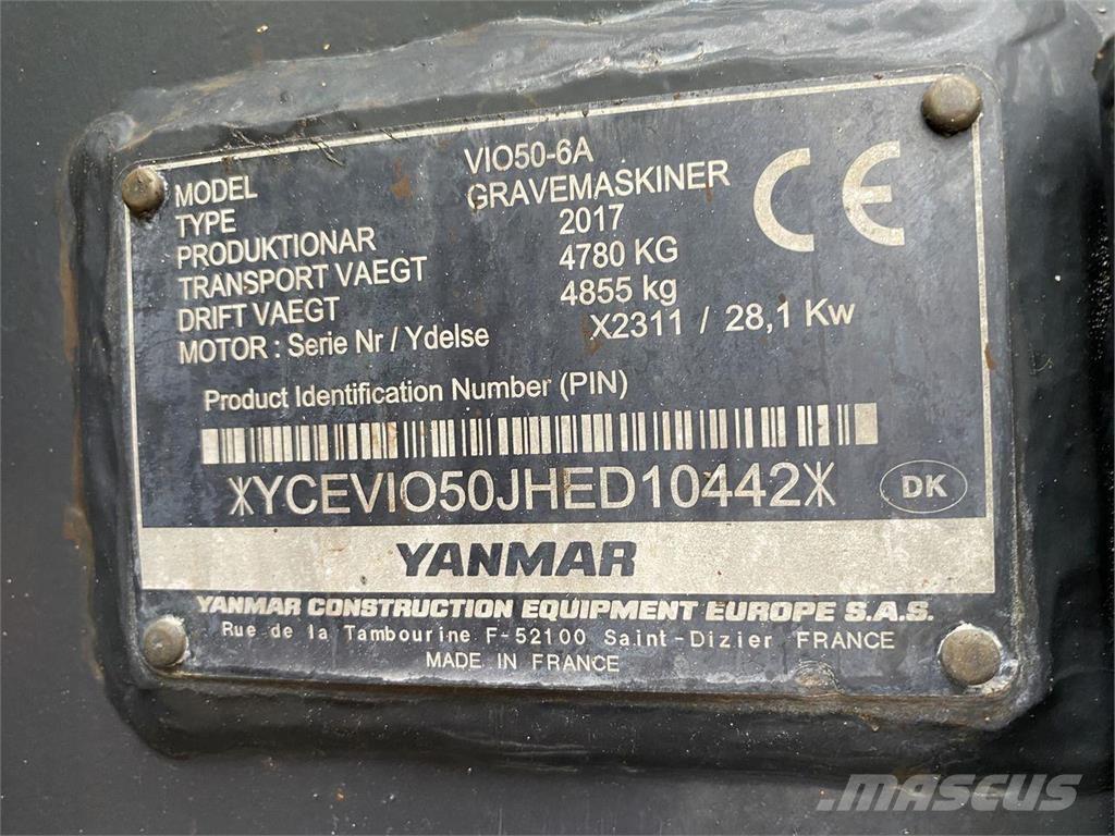Yanmar VIO50-6 Kolesové rýpadlá