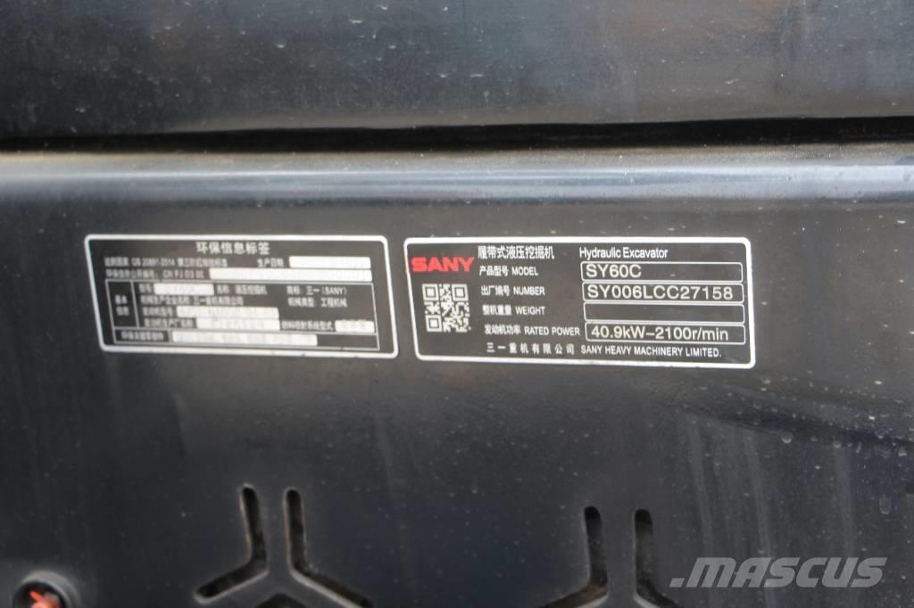 Sany 60 Pásové rýpadlá