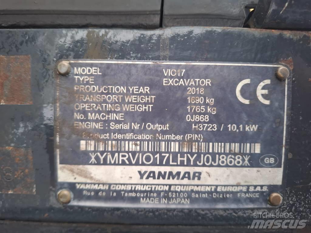 Yanmar Vio 17 Mini rýpadlá < 7t