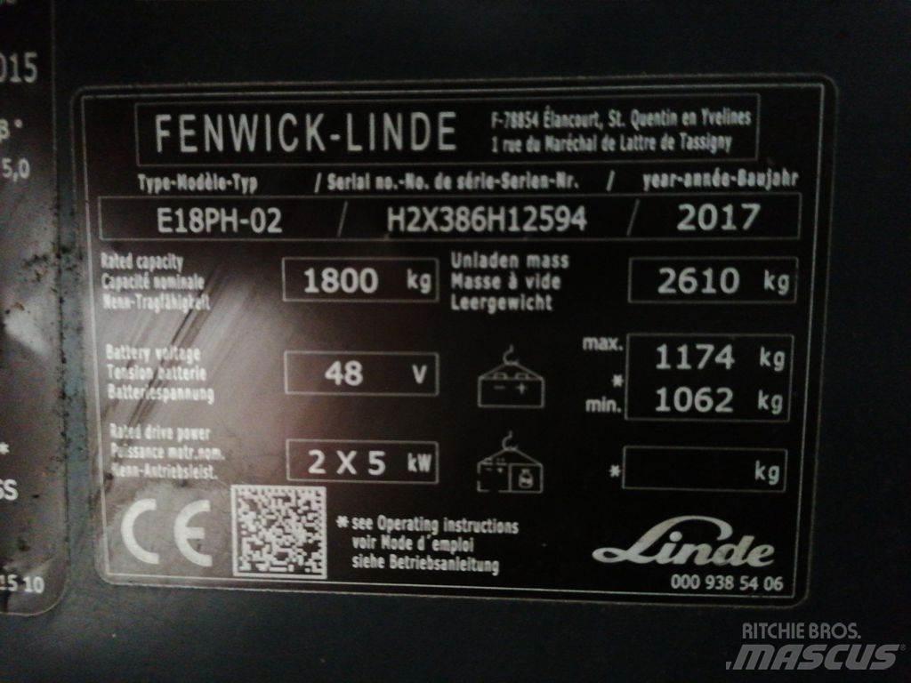 Linde E18PH Akumulátorové vozíky
