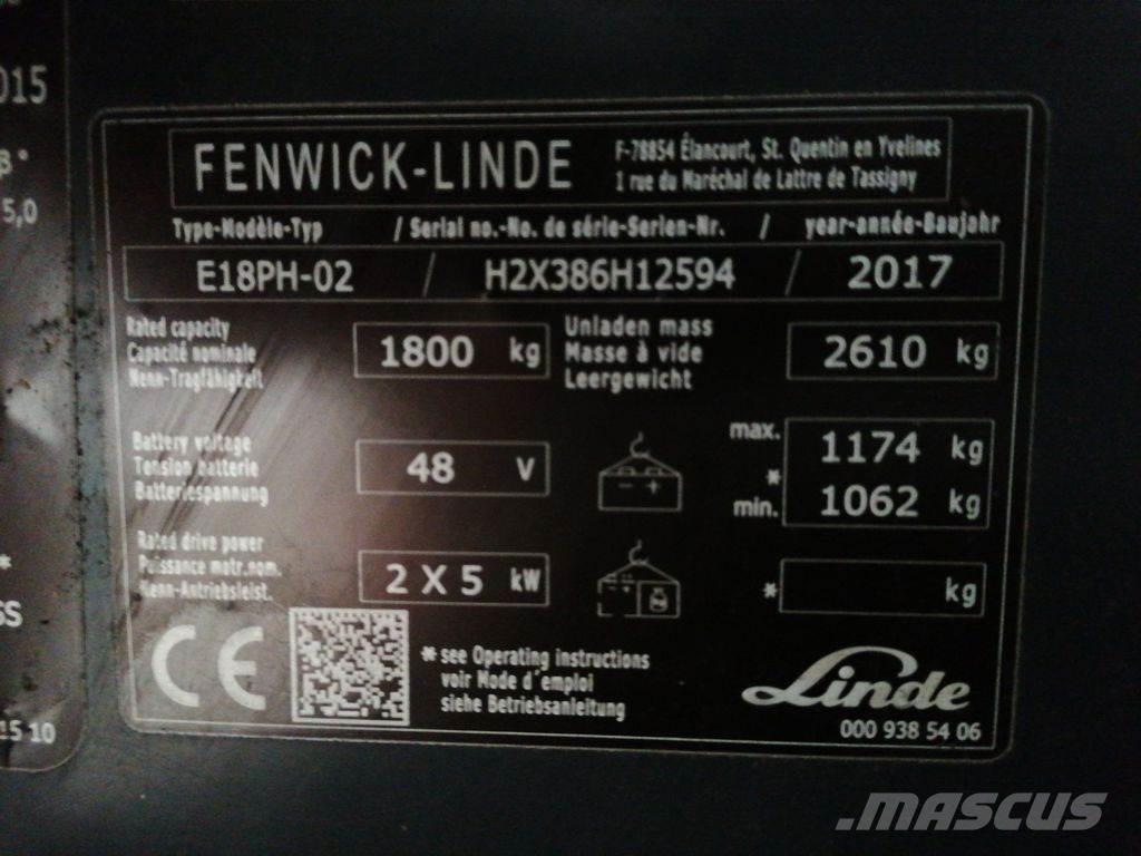 Linde E18PH Akumulátorové vozíky