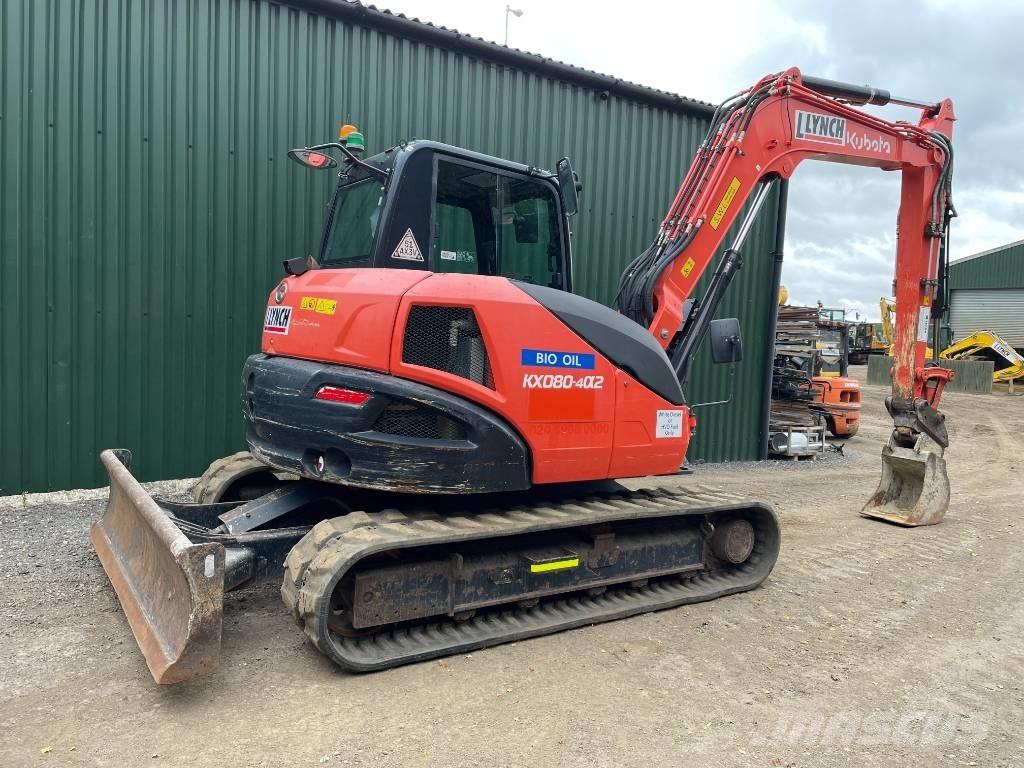 Kubota KX 080 Midi rýpadlá 7 t - 12 t