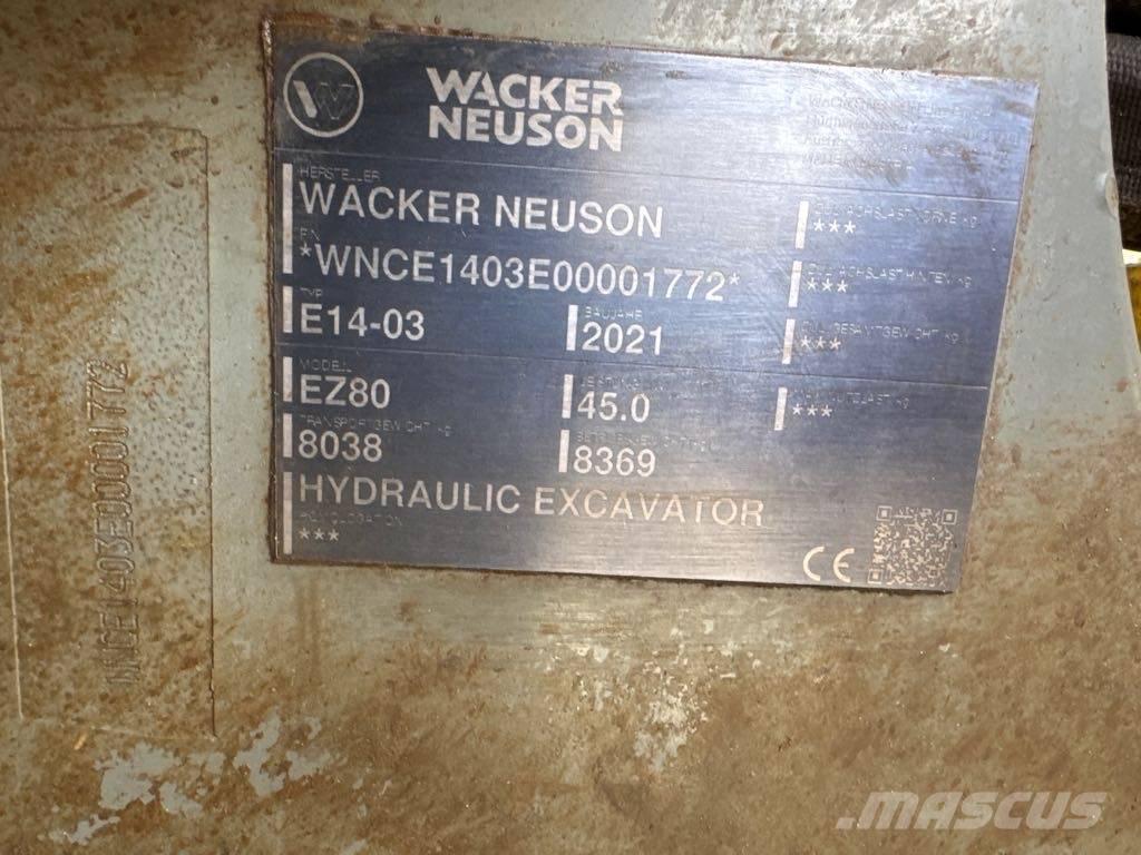 Wacker Neuson EZ80 Pásové rýpadlá