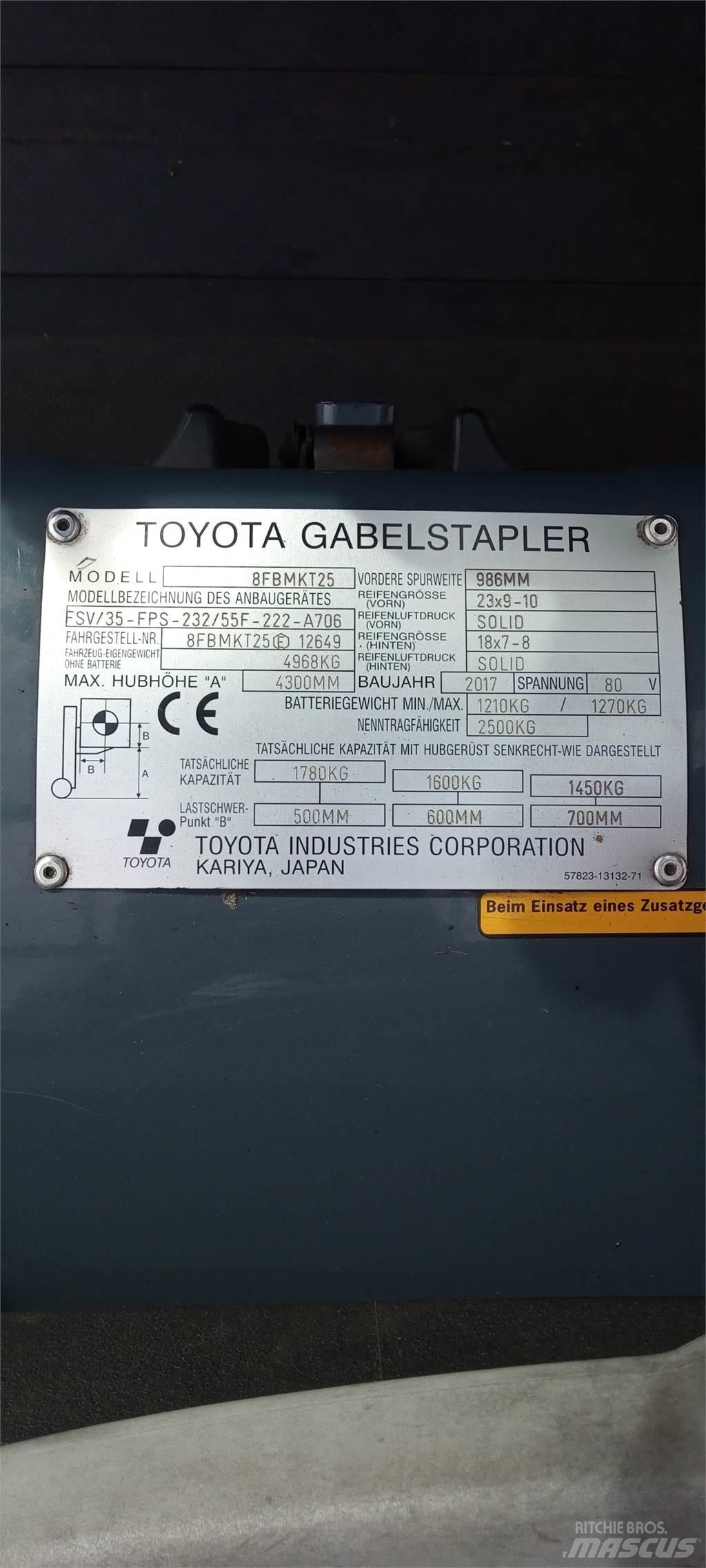 Toyota 8FBMKT25 Akumulátorové vozíky