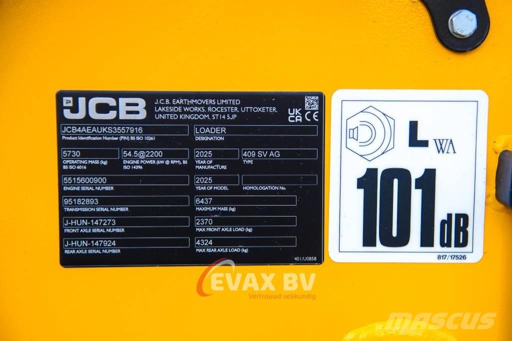 JCB 409 Kolesové nakladače