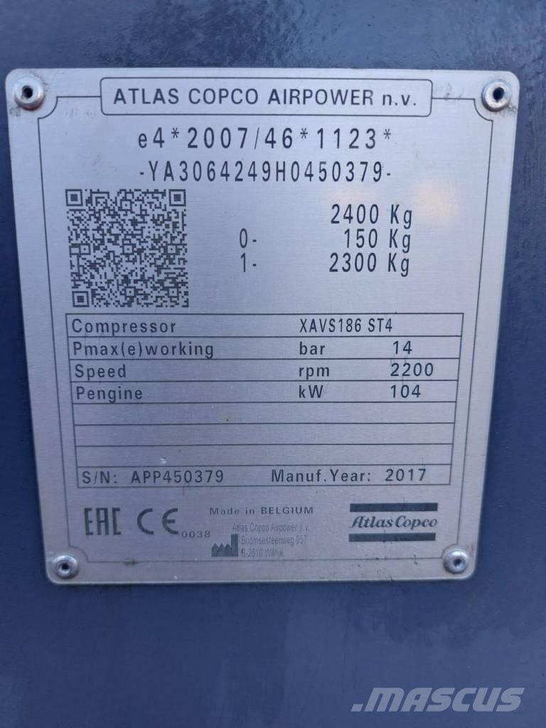 Atlas Copco XAVS186 Kompresory