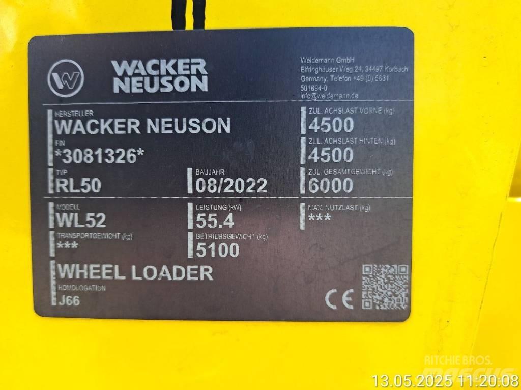 Wacker Neuson WL52 Kolesové nakladače
