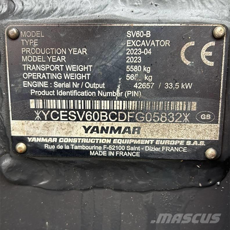 Yanmar SV60-B Mini rýpadlá < 7t