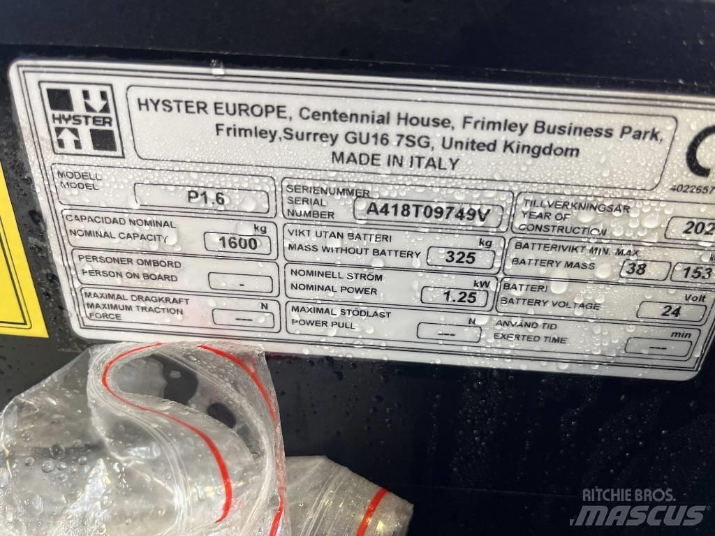 Hyster P 1.6 Nízkozdvižný vozík