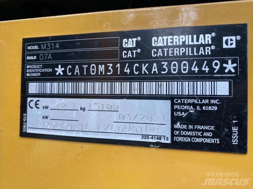 CAT 314 Next gen Kolesové rýpadlá