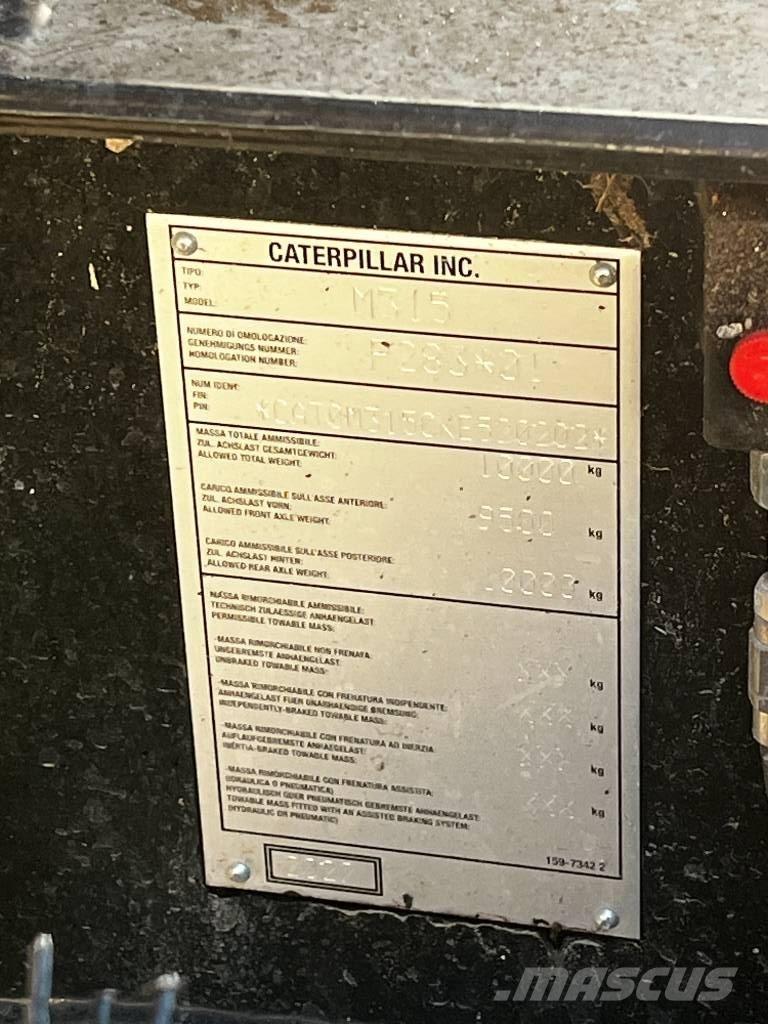 CAT M 315 Kolesové rýpadlá