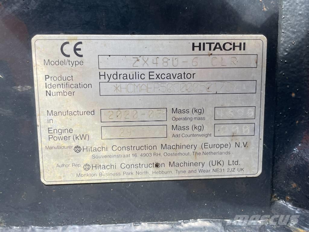 Hitachi ZX 48 U-6 Mini rýpadlá < 7t