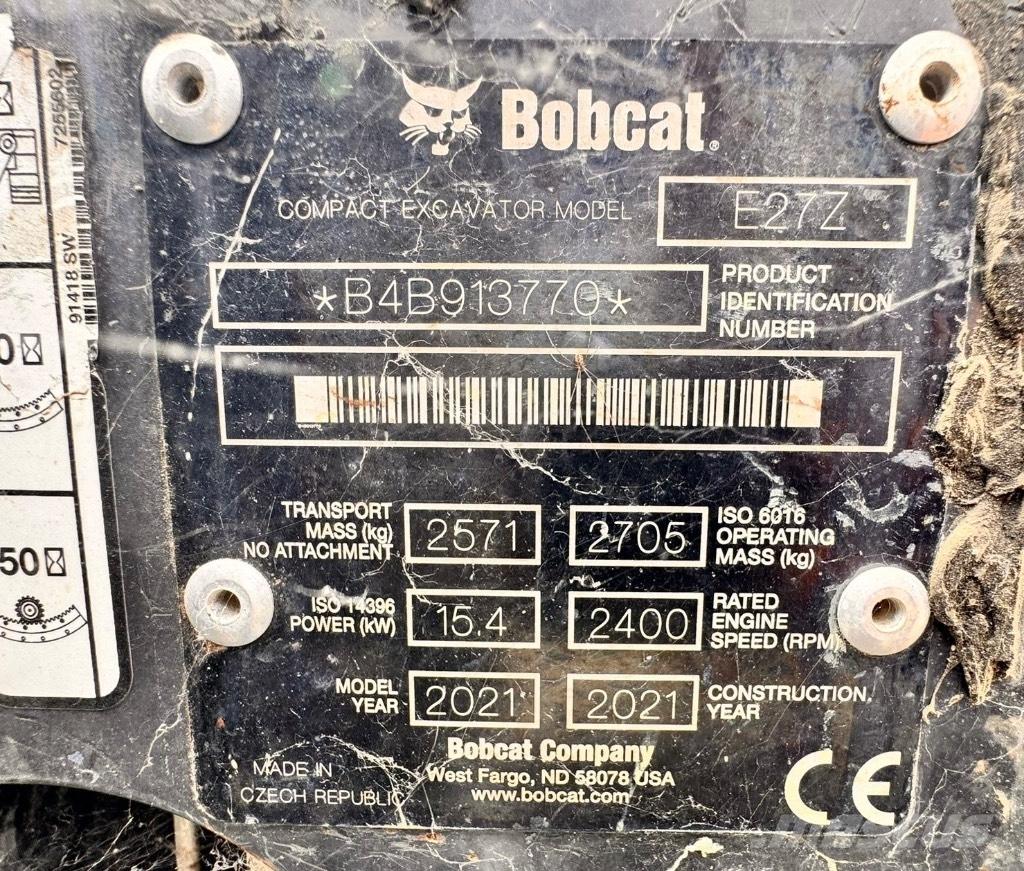 Bobcat E 27z Mini rýpadlá < 7t