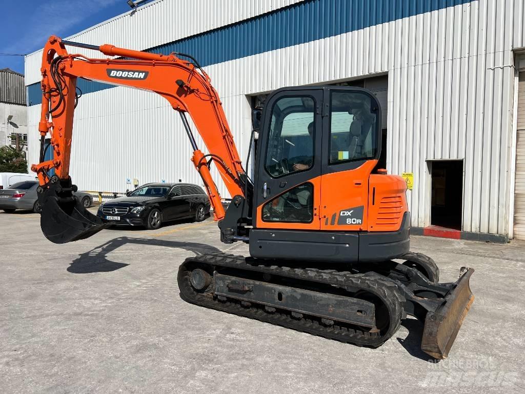 Doosan DX 80 R Midi rýpadlá 7 t - 12 t