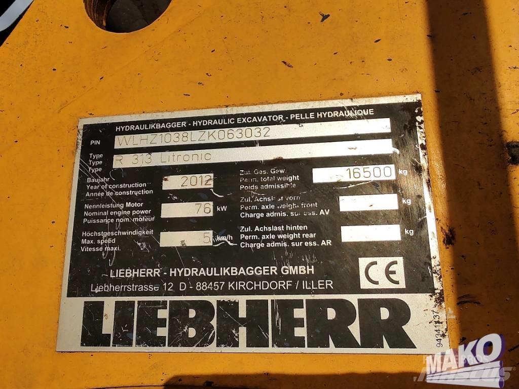 Liebherr R 313 Pásové rýpadlá
