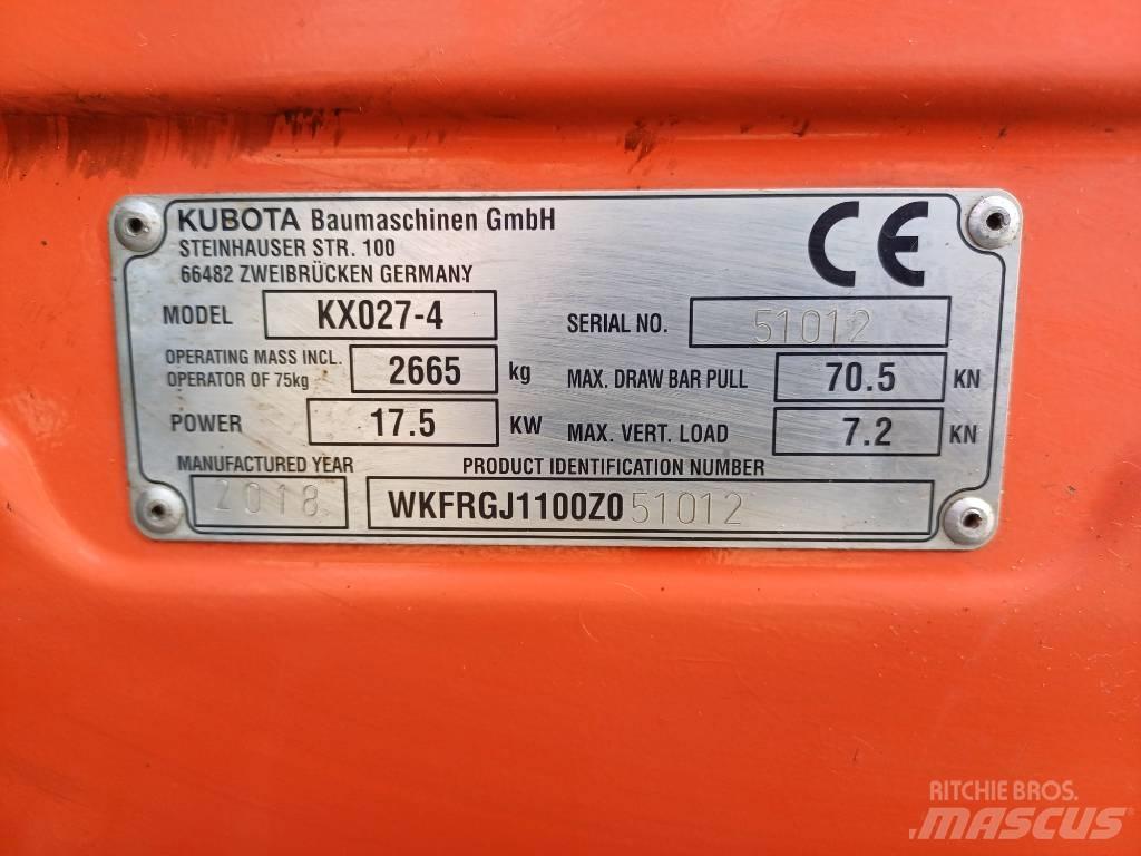 Kubota KX027-4 Mini rýpadlá < 7t