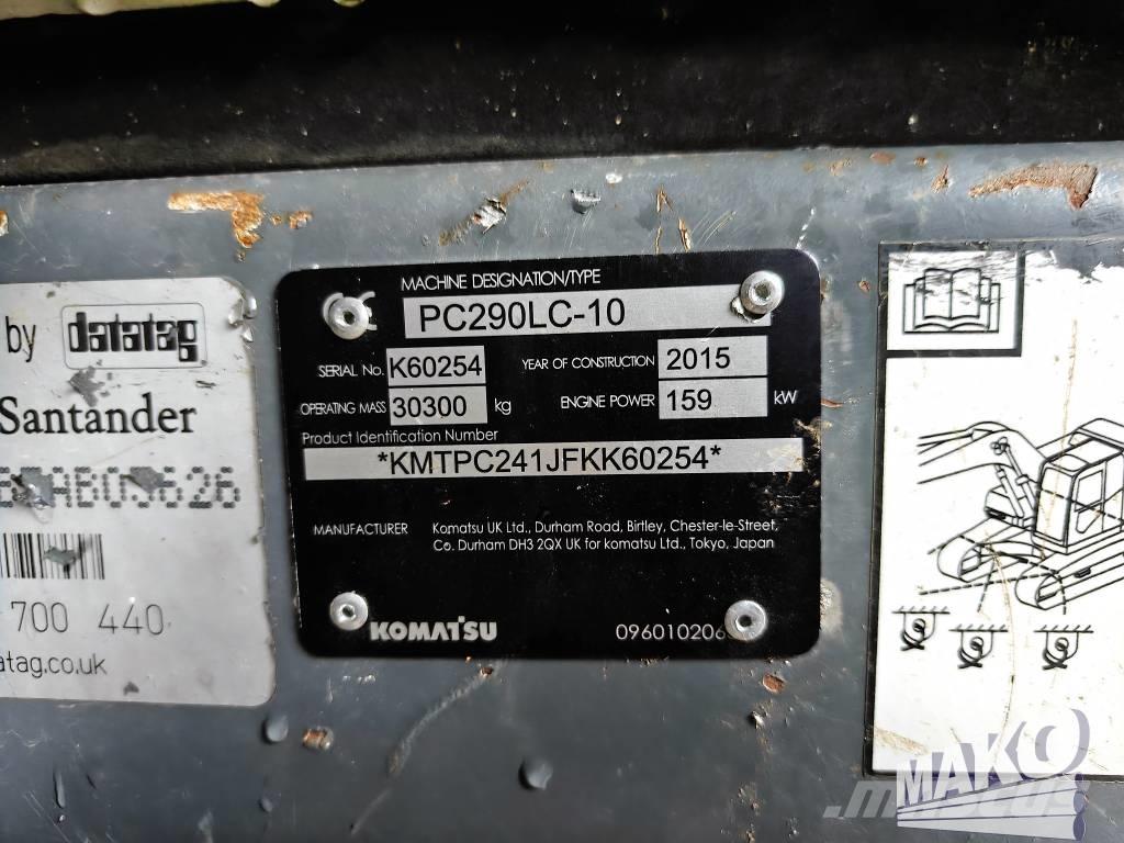 Komatsu PC 290 LC-10 Pásové rýpadlá