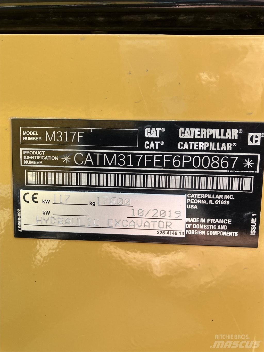 CAT 317 F Kolesové rýpadlá