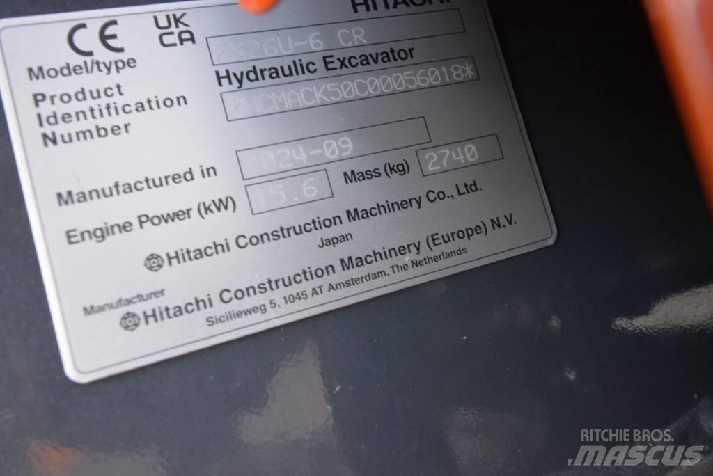 Hitachi ZX 26 U-6 Mini rýpadlá < 7t