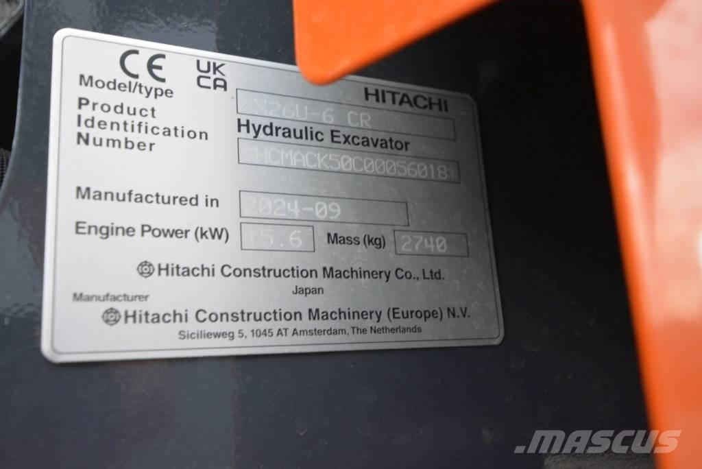 Hitachi ZX 26 U-6 Mini rýpadlá < 7t
