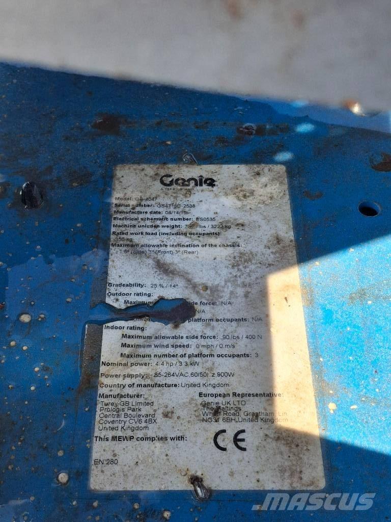 Genie GS4047 Nožnicové zdvíhacie plošiny