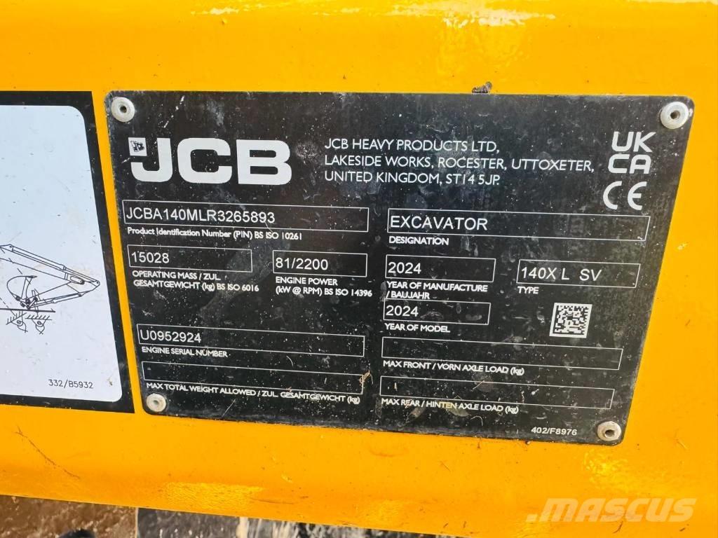 JCB 140 X Pásové rýpadlá