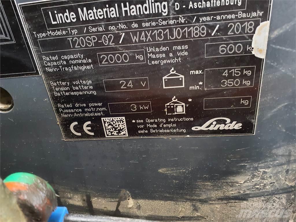Linde T20SP kurz Nízkozdvižný vozík