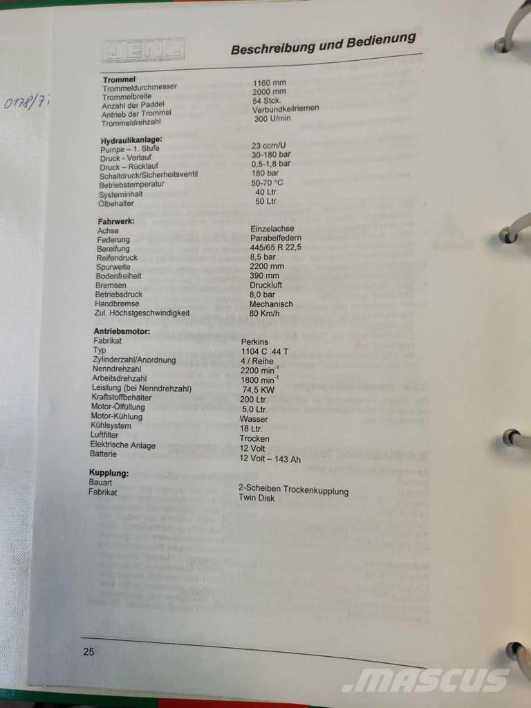 JENZ MU 2000D Drviče odpadu