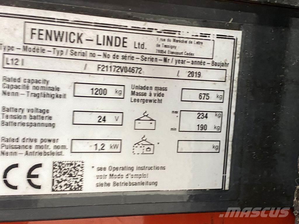 Linde L12 I Ručne vedené vysokozdvižné vozíky