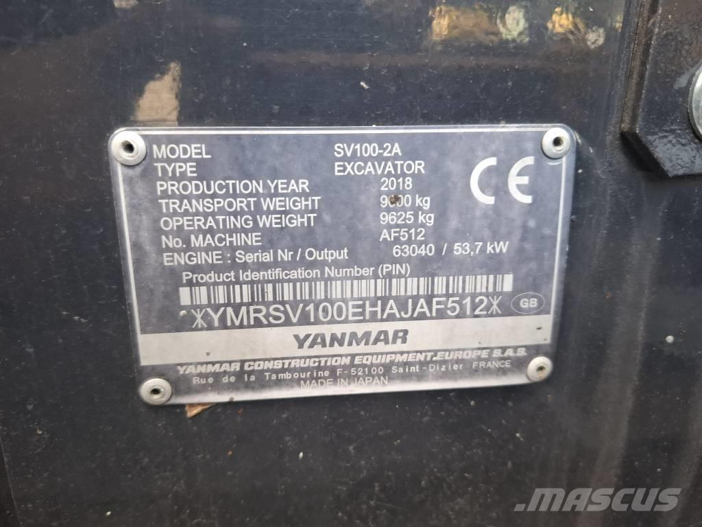 Yanmar SV 100-2A Midi rýpadlá 7 t - 12 t