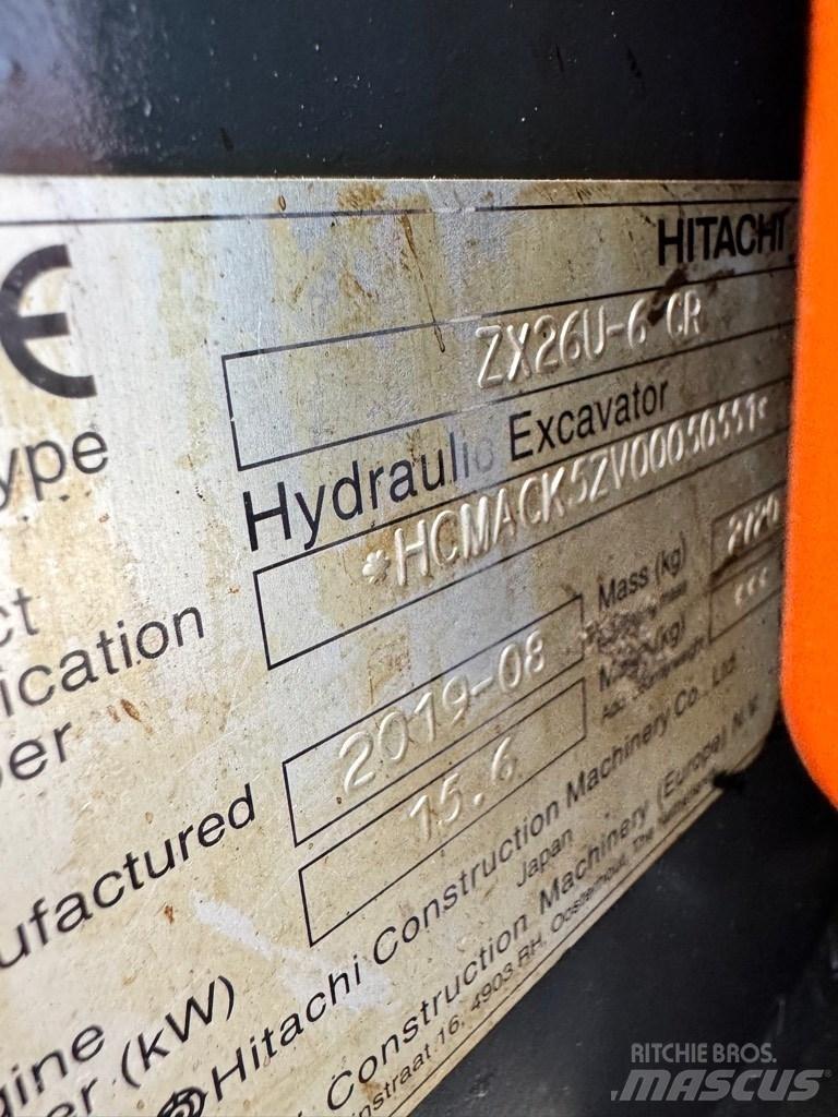 Hitachi 26U-6 CR Mini rýpadlá < 7t