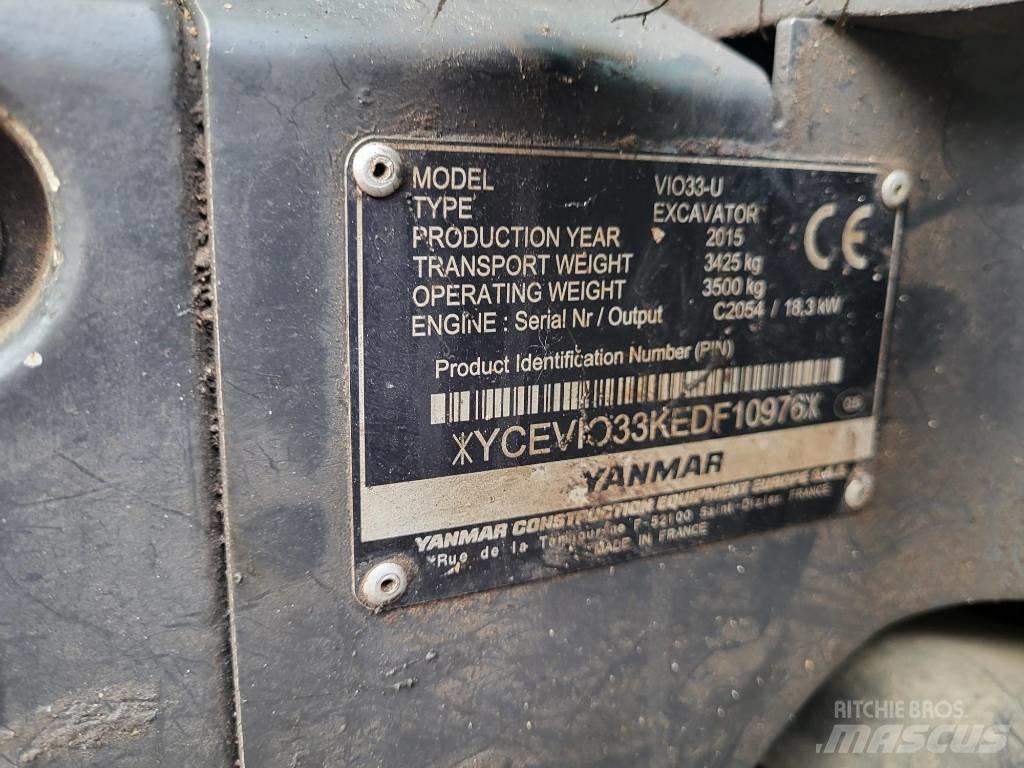 Yanmar Vio 33 U Mini rýpadlá < 7t