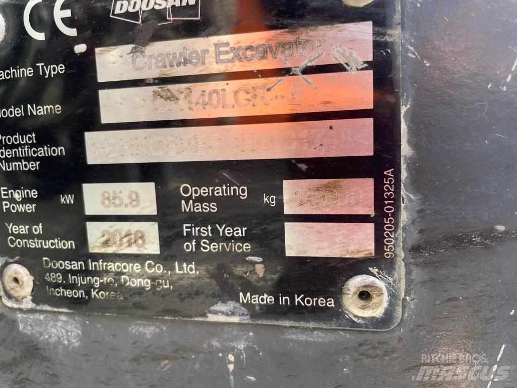 Doosan DX 140 LCR Pásové rýpadlá