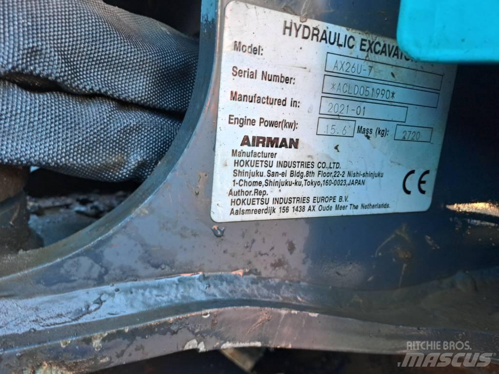 Airman AX26U Mini rýpadlá < 7t