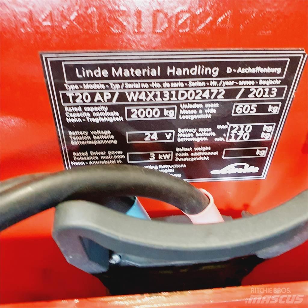 Linde T20AP kurz Nízkozdvižný vozík