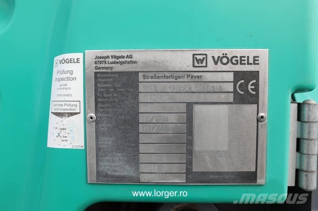 Vögele Super 1800 - 3i Finišéry