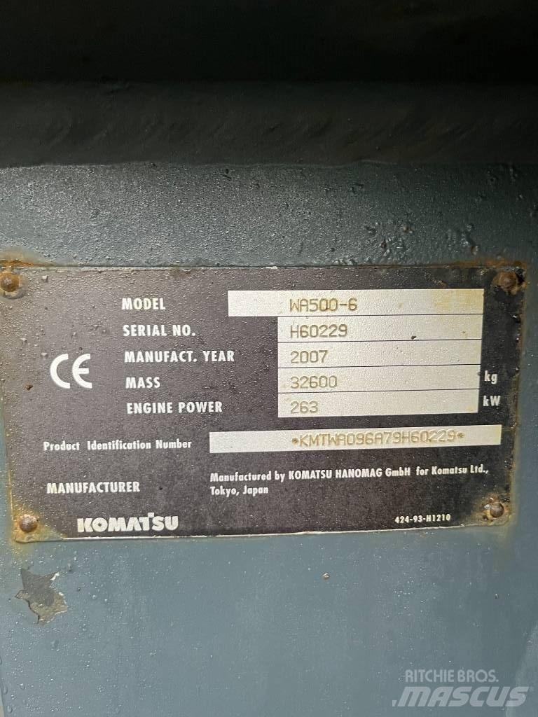 Komatsu WA 500-6 Kolesové nakladače