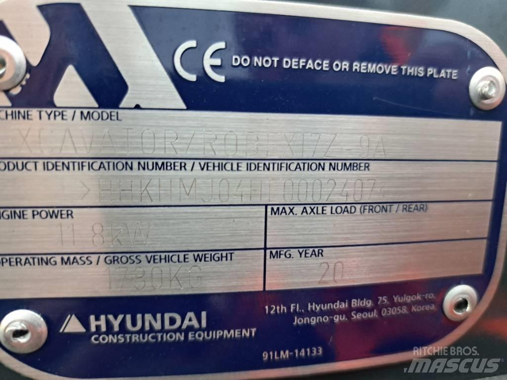 Hyundai R17Z-9AK Mini rýpadlá < 7t