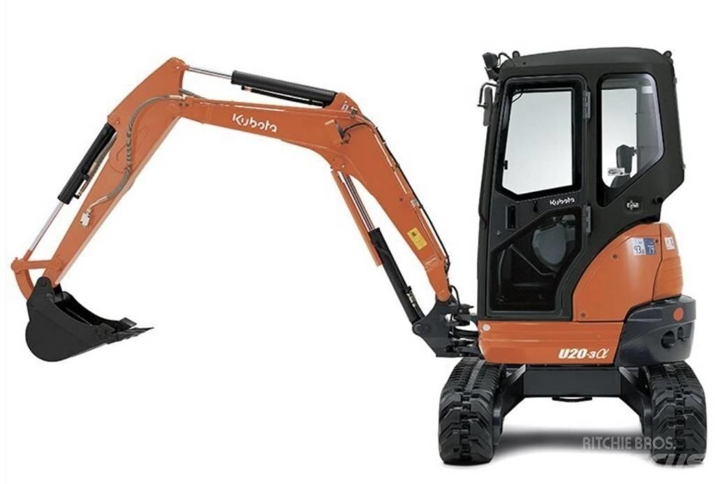 Kubota U 20-3 Mini rýpadlá < 7t