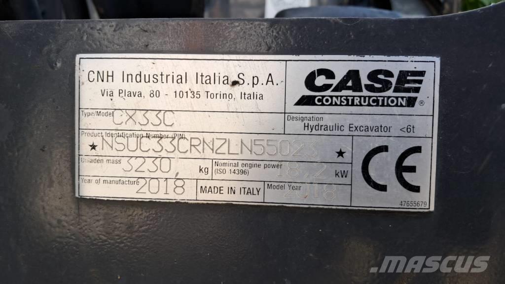 CASE CX 33 C Mini rýpadlá < 7t