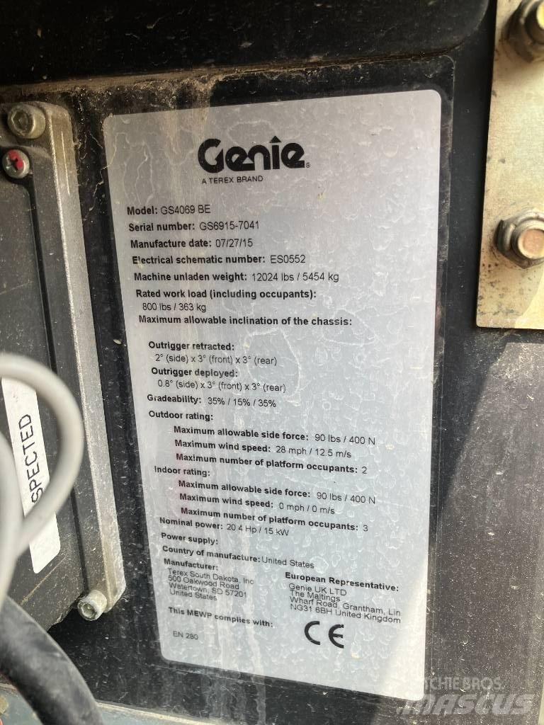 Genie GS 4069 BE Nožnicové zdvíhacie plošiny