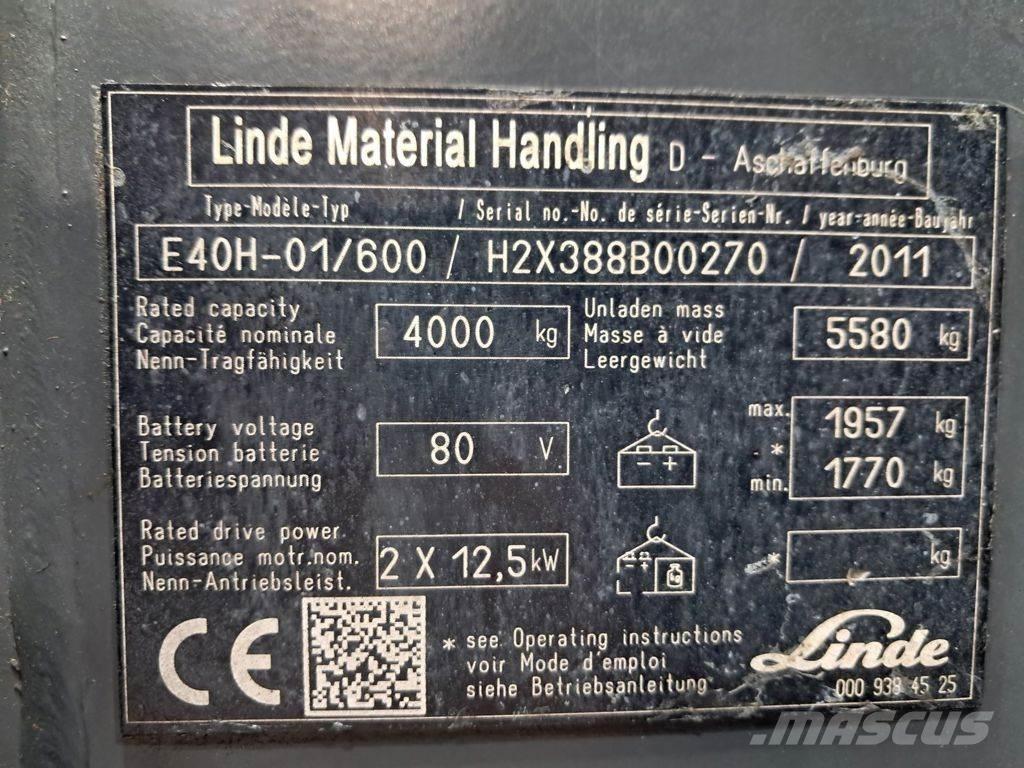 Linde E40H-01/600 Akumulátorové vozíky