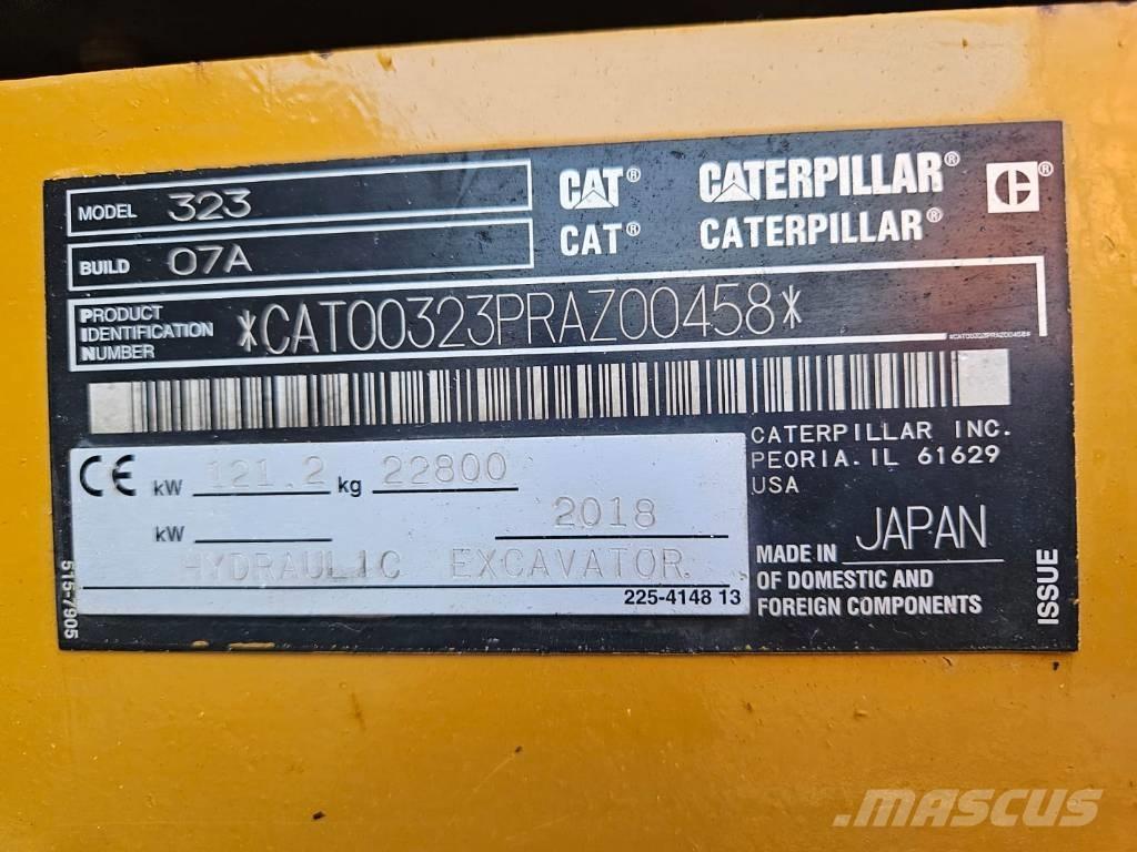 CAT 323 Pásové rýpadlá