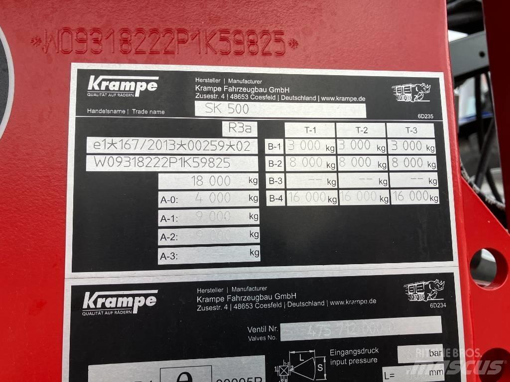 Krampe SK 500 Vyklápacie prívesy