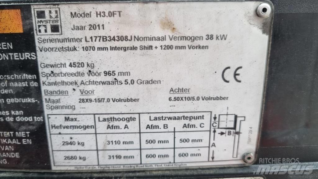Hyster H 3.00 FT LPG vozíky