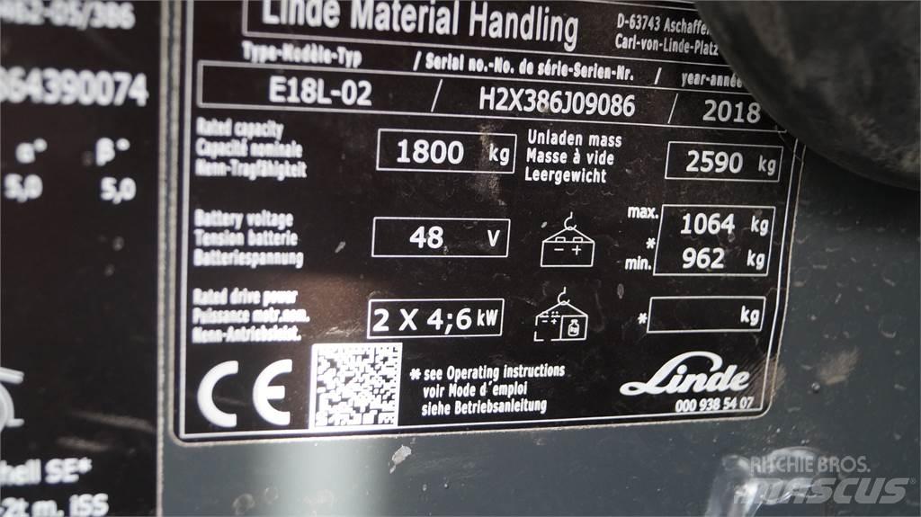 Linde E18L Akumulátorové vozíky