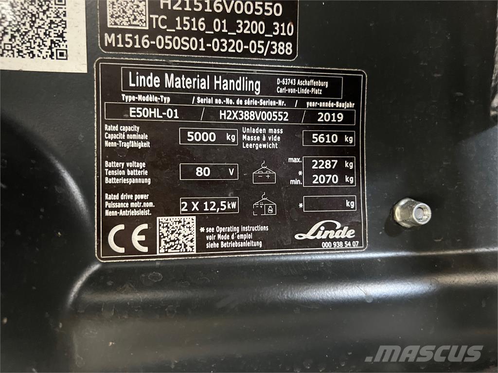Linde E50HL-01 Akumulátorové vozíky