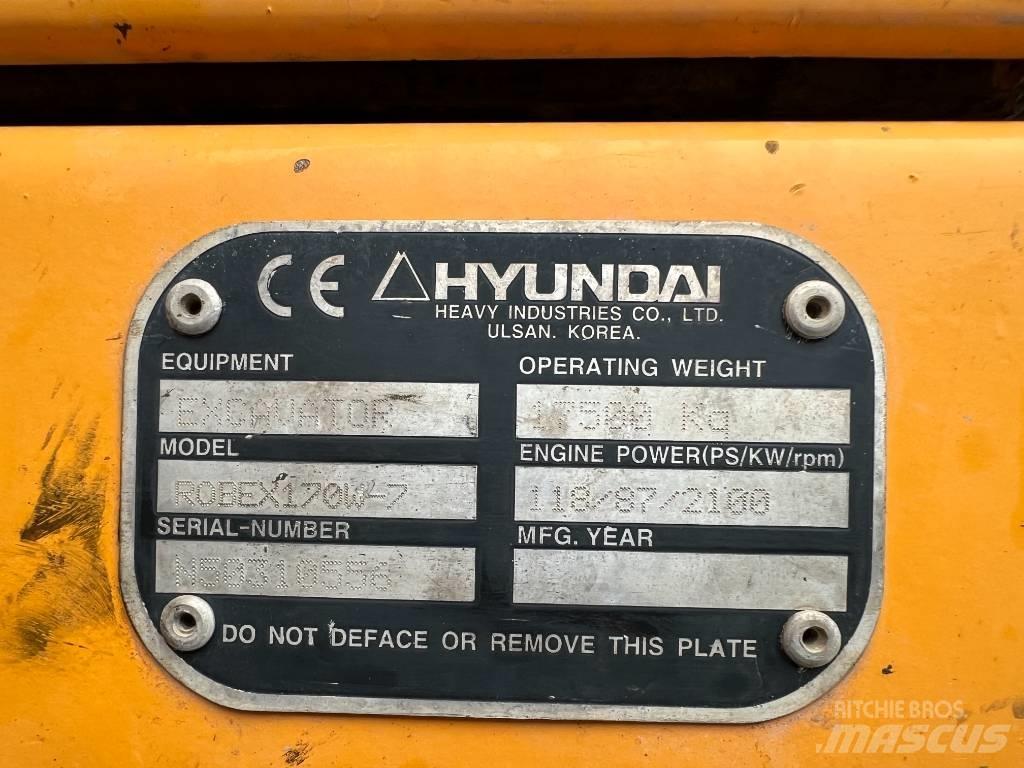 Hyundai R 170W-7 Kolesové rýpadlá